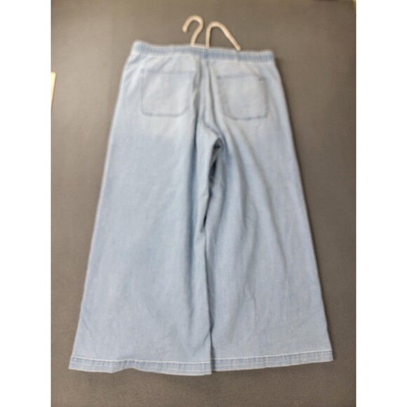 American Eagle Pants Womens XL Short Light Wash Low Rise Ultra Wide Leg Denim - Picture 13 of 14